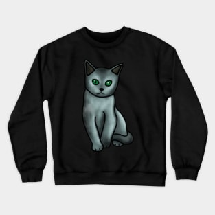 Russian Blue Cat Crewneck Sweatshirt